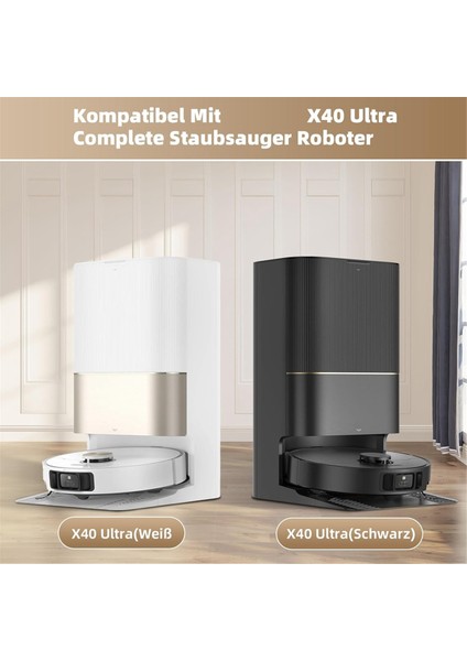 Dreame X40 Ultra Complete Robot Süpürge Ana Yan Fırça Hepa Filtre Paspas Bezi Toz Torbaları Yedek Parçaları (Yurt Dışından)