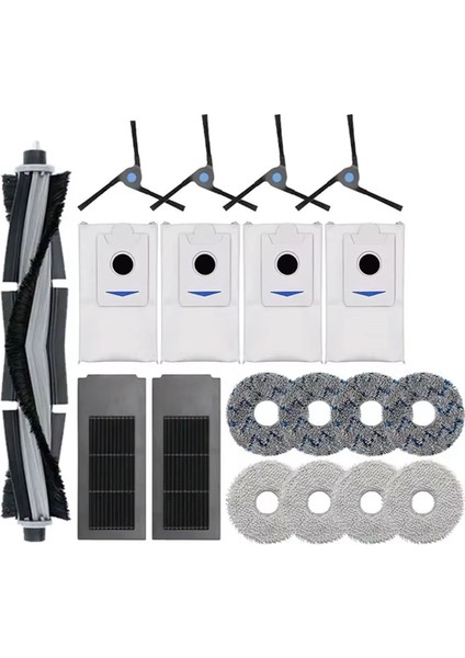 Ecovacs Deebot X2 Omni / X2 Pro Robot Süpürge Aksesuarları Toz Torbası Hepa Filtre Ana Fırça Paspas Tutucu Toz Kovası (Yurt Dışından)