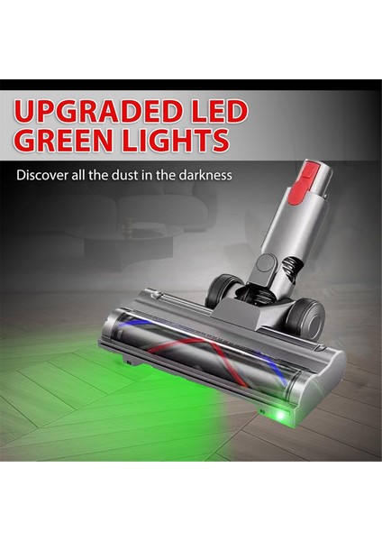 Dyson V7 V8 V10 V11 V15 Elektrikli Süpürge Aparatı Için Doğrudan Tahrikli Fırça Başlığı Halı Zemin Temizliği Için LED Toz Algılama (Yurt Dışından) modelleri