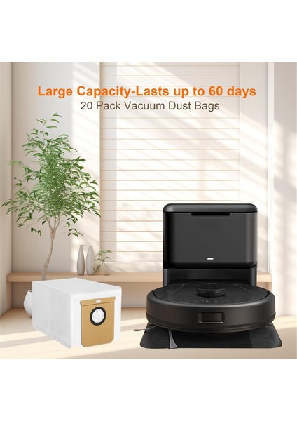 Eufy L50 L60 Robot Süpürgeler Için Toz Torbaları Kendiliğinden Boşalan Yerleştirme Istasyonu, Kendiliğinden Boşalan Istasyonlu Yedek Toz Torbaları (Yurt Dışından) modelleri