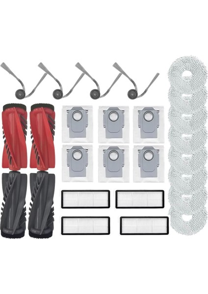 Roborock Qrevo Curv / P20 Pro Vakum Parçaları Için Aksesuarlar Ana Silindir Yan Fırça Hepa Filtre Paspas Bezi Toz Torbası (Yurt Dışından)