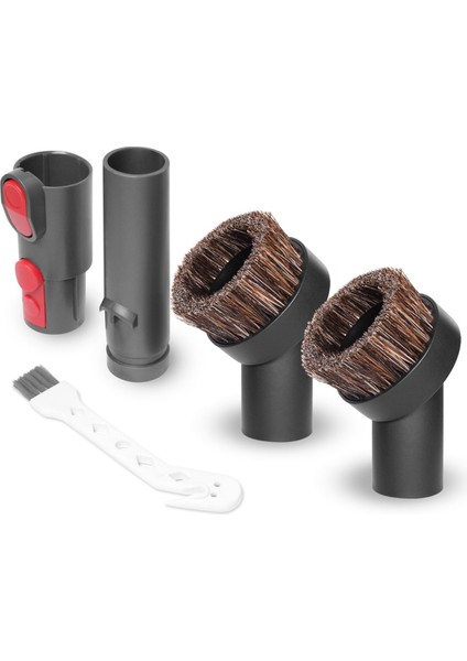 Dyson V6 V7 V8V10V12 V15,1.25 Inç Yumuşak Toz Fırçası ve Ataşman Adaptör Seti Için At Kılı Fırça Aparatı (Yurt Dışından)