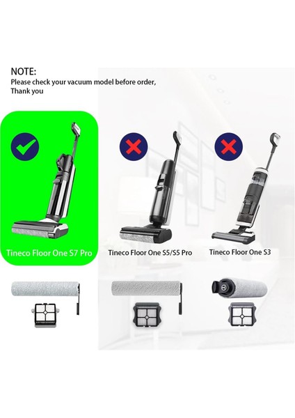 Tineco Floor One S7/floor One S6 Pro Için Fırça Rulosu, Yedek Filtre Parçaları Aksesuarları (Yurt Dışından)
