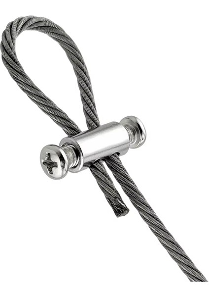 2/3mm Ayarlanabilir Tel Halat Klipsi Çift Delikli Kablo Kelepçesi Için 20 Adet (Yurt Dışından)