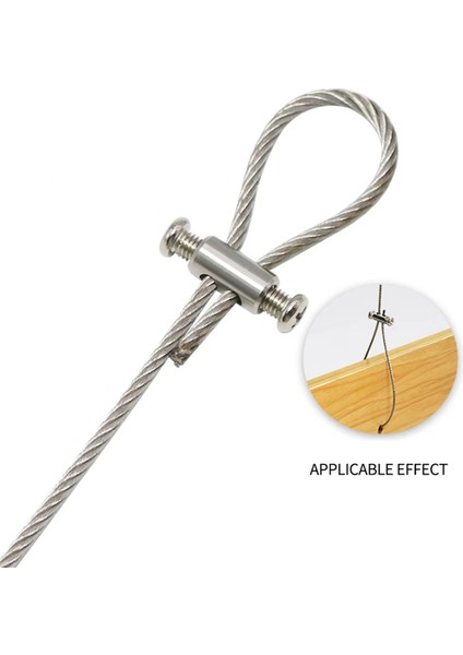 2/3mm Ayarlanabilir Tel Halat Klipsi Çift Delikli Kablo Kelepçesi Için 20 Adet (Yurt Dışından)
