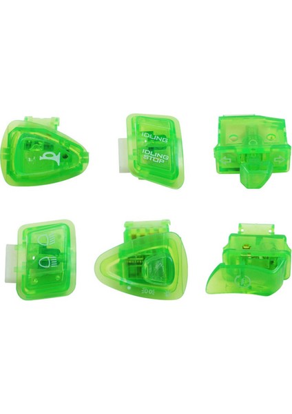 6 Adet Gy6 50CC 125CC 150CC Atv Moped Scooter Motosiklet Farları Korna Dimmer Dönüş Tek Anahtar Düğmesi Yeşil (Yurt Dışından)