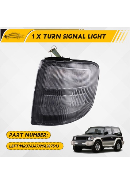 Mitsubishi Pajero Montero Shogun 2 Mk2 1990-2004 V20 V33 V40 Sol MR376367 Için Araba Ön Köşe Lambası Dönüş Sinyal Lambası (Yurt Dışından)