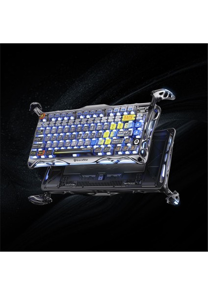 Mercury K1 Pro Rgb Kablosuz Mekanik Gaming Klavye, Alüminyum Çerçeveli, Ingilizce Q, Uzay Gri