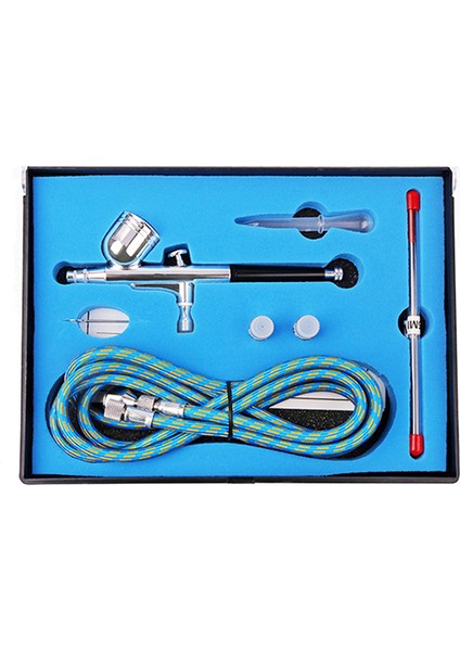 Airbrush Seti 0.5mm Sıvı Uçları Iğneler Nozullar ve Hortum Adaptörü (Yurt Dışından)