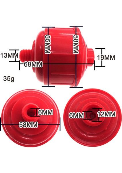 10 Adet Alet Filtresi 58X68MM Mini Hava-Su Filtresi Su Geçirmez (Yurt Dışından)