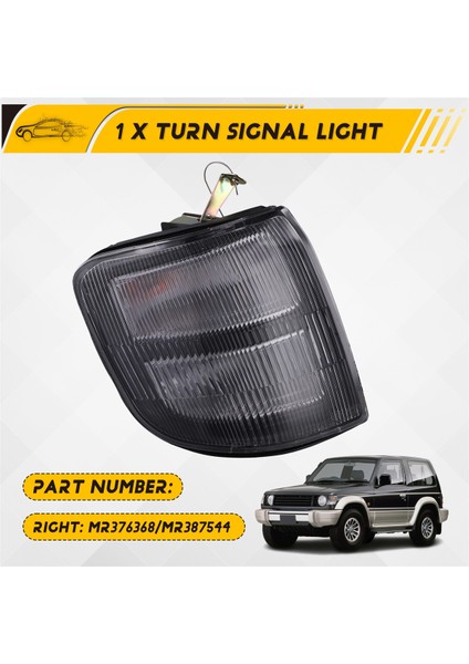 Mitsubishi Pajero Montero Shogun 2 Mk2 1990-2004 V20 V33 V40 Sağ MR376368 Için Araba Ön Köşe Lambası Dönüş Sinyal Lambası (Yurt Dışından)