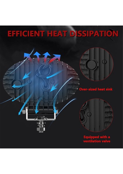 Oval 5.5 Inç Araba LED Çalışma Işıkları Gündüz Farları Kamyon Atv Utv Suv Motosiklet Araba Römork Tekne (Yurt Dışından) fiyatları