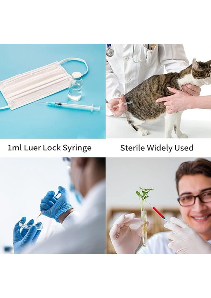20 Paket 1ml Plastik Şırınga 27GA 1/2 Inç Iğne, Şırıngalar (Yurt Dışından)