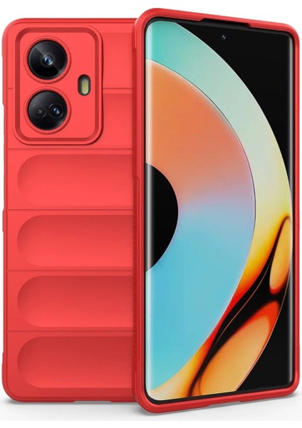 Realme 10 Pro 5g Kılıf Optimum Silikon - Kırmızı Bstmy