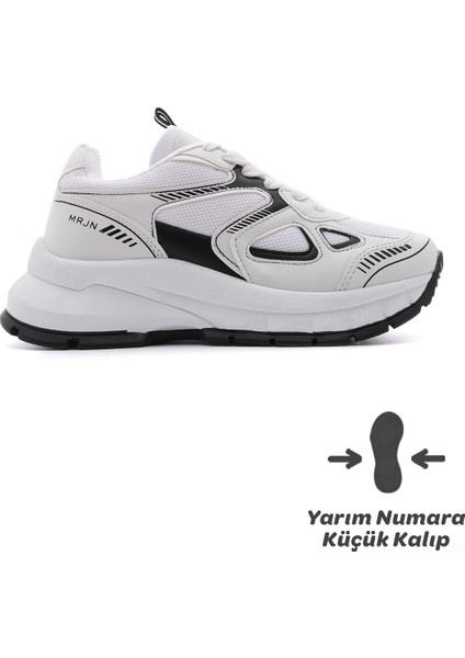 Kadın Sneaker Yüksek Taban Bağcıklı Spor Ayakkabı Nevila