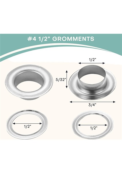 Grommet ve Rondela 500 Adet, 2 Kit, Deri Çantalar Için Banner (Gümüş, 1/2 Inç) (Yurt Dışından) fiyatları