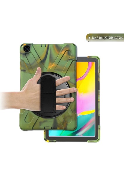 Samsung Galaxy T510 Tab A 10.1 Kılıf Amazing Tablet Kapak - Kamuflaj Bstmy