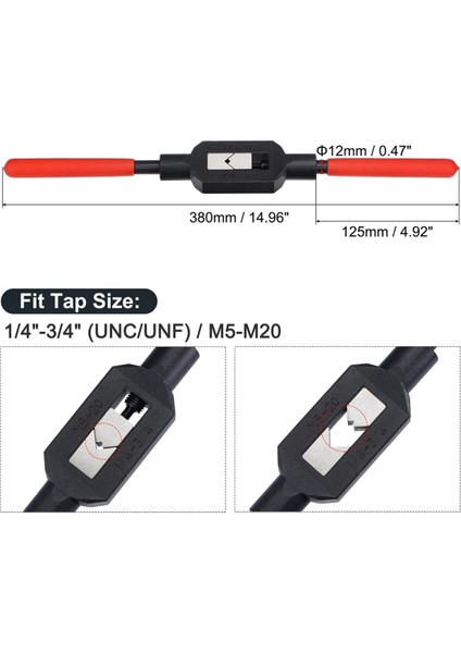 1/4-3/4 Inç (Unc/unf) / Metrik M5-M20 Musluklar Için Musluk Anahtarı Sapı (Yurt Dışından)