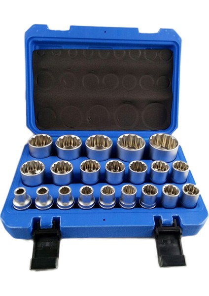 19 Parça 12 Açı Soket Anahtarı Seti Tamir Aletleri 8-32MM (Yurt Dışından)