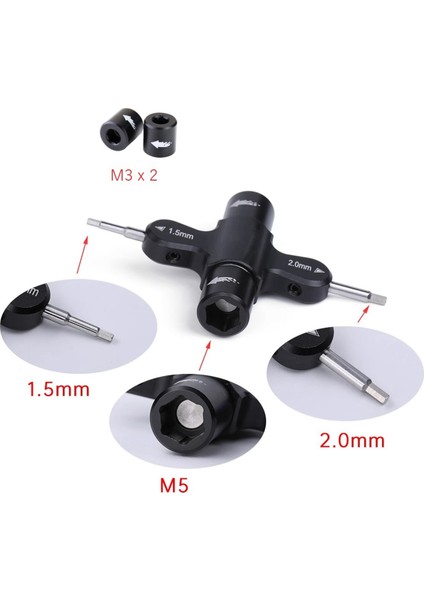 M3/5 Anahtar Vida Somunu 1.5/2.0mm Pervane Aracı Rc Quadcopter Fpv Drone Için (Yurt Dışından)