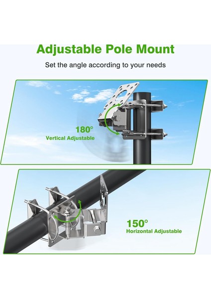 2 Paket Evrensel Duvar/direk Montaj Direği Montaj Braketleri U-Cıvata ile (Yurt Dışından) indirimleri