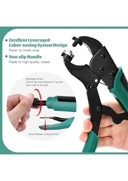 Ağır Hizmet Tipi Çıtçıt Bağlantı Pensesi 323 Parçalı Tuval Çıtçıt Takımı (Yurt Dışından) indirimleri