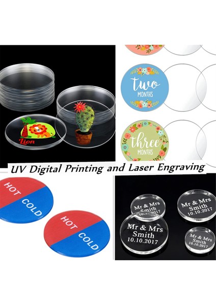 Yuvarlak Akrilik Levhalar 8 Inç Çap 1/8 Inç Kalınlık Işaretler, Kendin Yap El Sanatları Için (Yurt Dışından) indirimleri