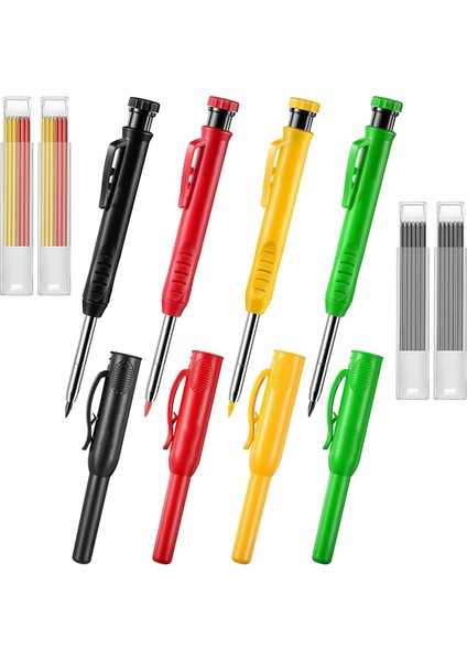 4 Mekanik Marangoz Kalemi ve 24 Yedek Içeren Mekanik Kalem Seti (Yurt Dışından)