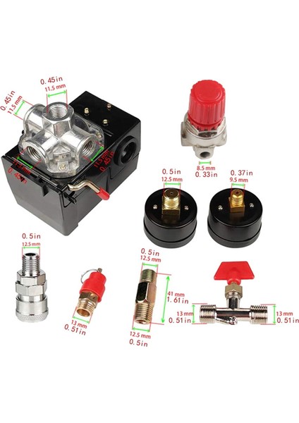 Hava Kompresörü Basınç Anahtarı Basınç W/valf Kontrol Regülatörleri (Yurt Dışından) modelleri