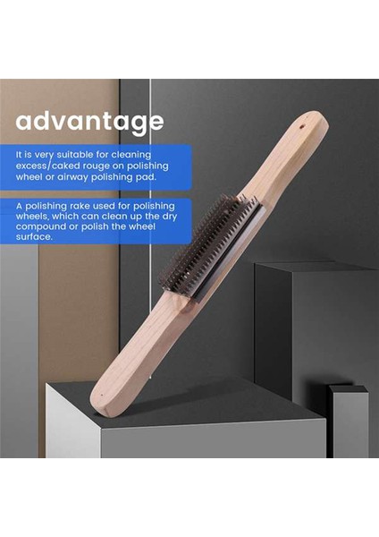 2 Paket Parlatma Tekerleği Tırmığı, 15 Inç Paslanmaz Çelik Metal Tırtıklı Fırça (Yurt Dışından) modelleri