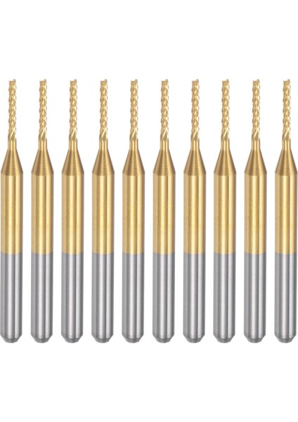 Pcb Makinesi Için 10 Adet Titanyum Kaplama Karbür, 1/8 Inç Şaft 1.1mm (Yurt Dışından)