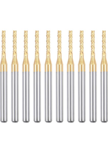 Pcb Makinesi Için 10 Adet Titanyum Kaplama Karbür, 1/8 Inç Şaft 1.6mm (Yurt Dışından)