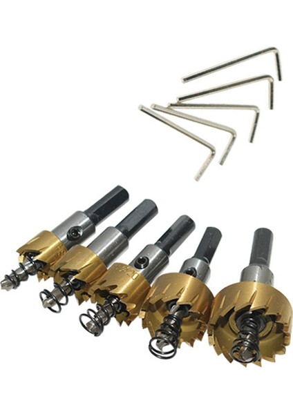 Yüksek Hızlı Çelik Delik Açıcı Elektrikli Matkap Delme Aleti Seti Altın (Yurt Dışından)