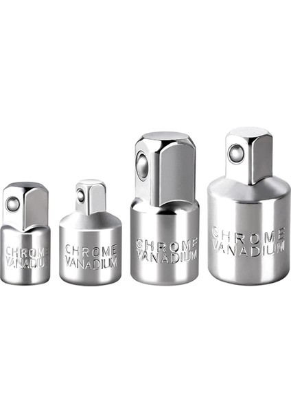 4 Adet Sürücü Soketi Adaptörü Dönüştürücü Alet Gümüş (Yurt Dışından)