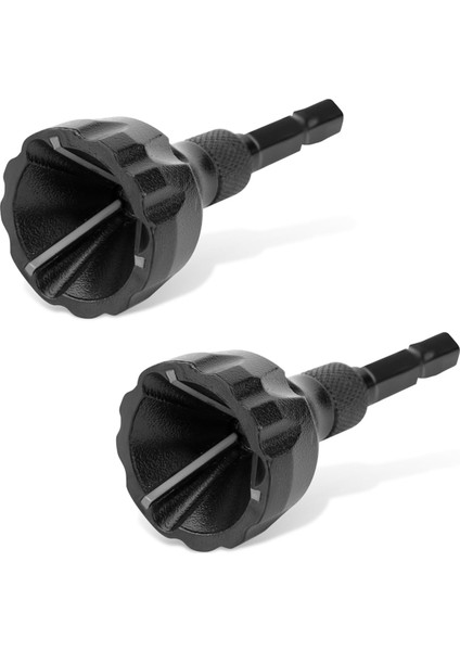 2 Adet Çapak Alma Dış Pah Kırma Aleti, 1/4 Inç Altıgen Şaft Çapak Alma (Yurt Dışından)