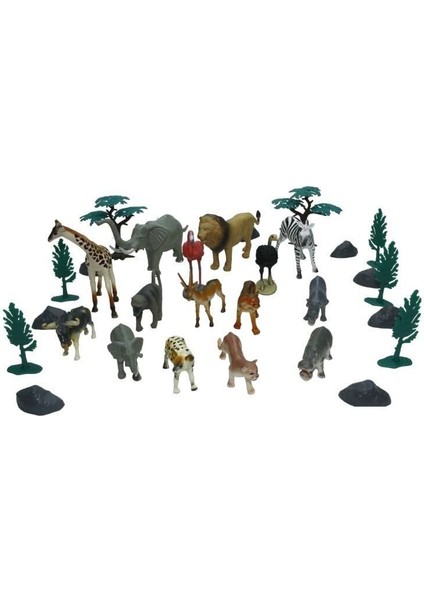 SH-D6601-1 2 3 4 30 Parça Hayvan Seti 2 Vahşi - 2 Çiftlik - Vardem Oyuncak indirimleri