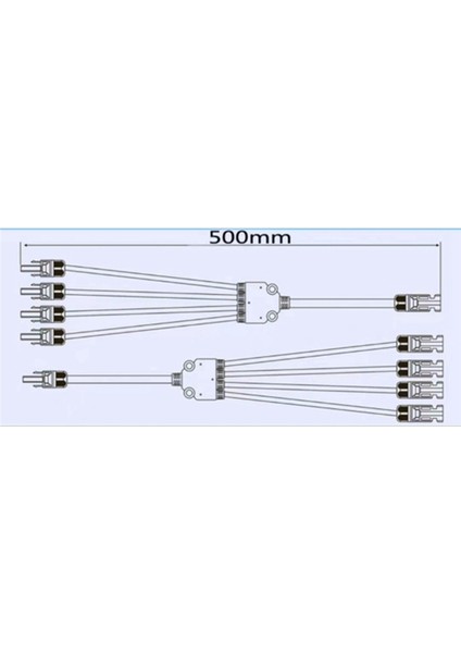 Güneş Konnektörleri 4'lü 1 Panel Kablo Fotovoltaik Konnektör Adaptörü (Yurt Dışından) fiyatları