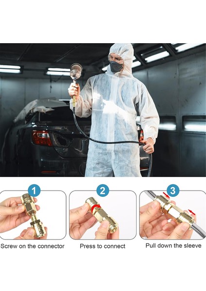 10 Adet Basınçlı Hava Bağlantısı 1/4 Inç Hızlı Bağlantı (Yurt Dışından) fiyatları