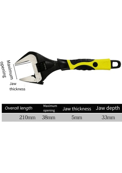 Ayarlanabilir 8 Inç Evrensel Banyo Anahtarı Açık Sıhhi Tesisat Tamir Aracı (Yurt Dışından) fiyatları