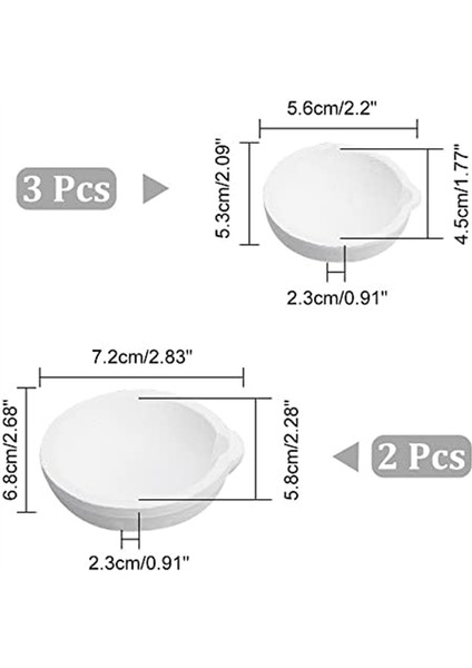 5'li Set 2 Stil Seramik Kase Kuvars Eritme Plakalı Tencere (Yurt Dışından)