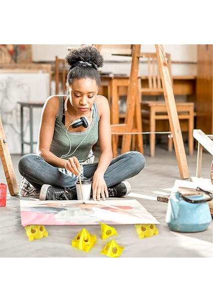 36 Adet Ressam Piramit Standı Mini Boya Üçayaklı Rüzgar Geçirmez Rulo (Yurt Dışından)