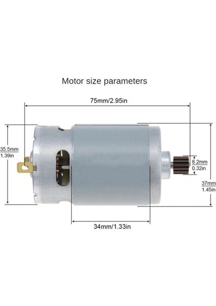 21V RS550 Motor Fırçalı Motor 14 Diş 4 6 Inç Zincirli Testere Için (Yurt Dışından) modelleri
