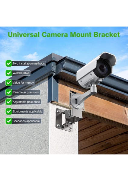 2 Paket Evrensel Duvar/direk Montaj Direği Montaj Braketleri U-Cıvata ile (Yurt Dışından)