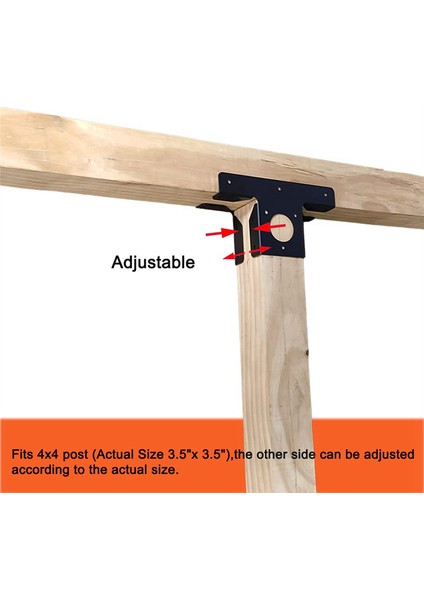2 Paket Ağır Hizmet Pergola Köşe Braketleri Uzatma (Yurt Dışından)