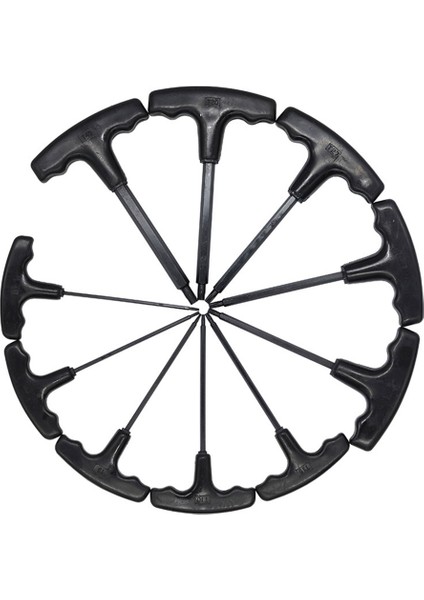 Siyah Saplı T Şeklinde Altıgen Anahtar 10 Parça Özel Şekilli T7-T40 (Yurt Dışından) fiyatları