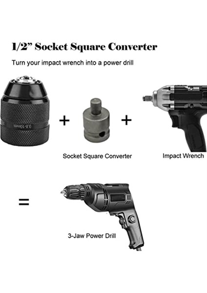 0.8-10MM Profesyonel Anahtarsız Matkap Ucu Adaptörü (Yurt Dışından)