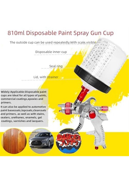 810ML Görsel Tank, Ölçekli ve Tutuculu ve Kapaklı Sert Bardak (Yurt Dışından) indirimleri