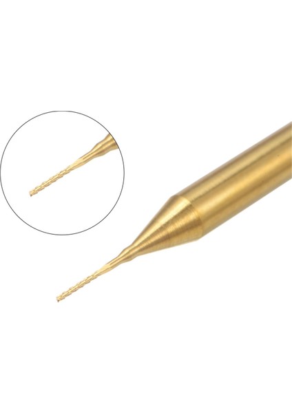 Pcb Makinesi Için 10 Adet Titanyum Kaplama Karbür, 1/8 Inç Şaft 0.4mm (Yurt Dışından)