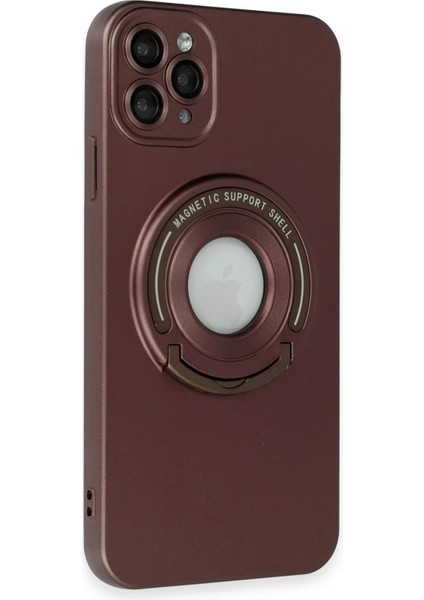 Iphone 11 Pro Max Kılıf Lukka Magneticsafe Kapak - Kahverengi Bstmy