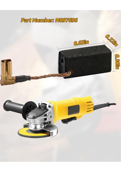 8 Adet N097696 DWE4120 DWE4011 DWE4120N DWE4887 Için Karbon Fırçalar (Yurt Dışından)